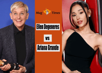 Ellen Degeneres and Ariana Grande