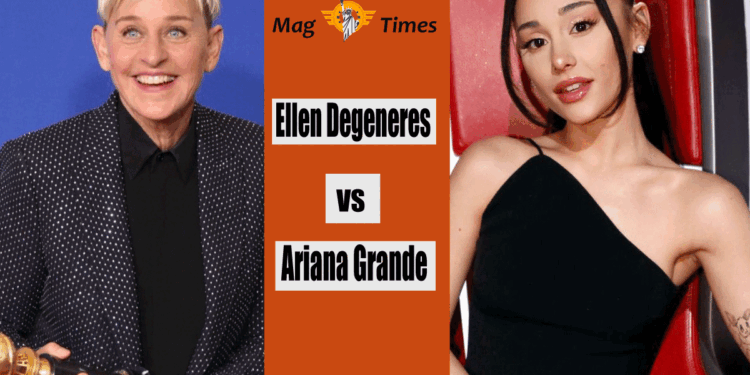 Ellen Degeneres and Ariana Grande