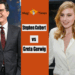 Stephen Colbert and Greta Gerwig