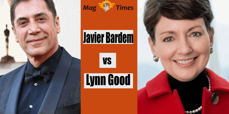 Javier Bardem and Lynn Good