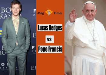Lucas Hedges and Pope Francis