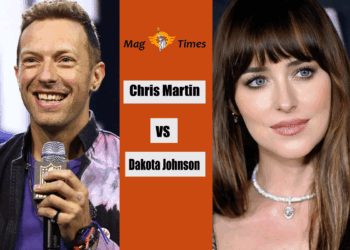 Chris Martin and Dakota Johnson