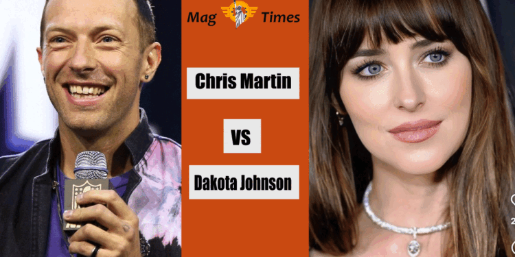 Chris Martin and Dakota Johnson