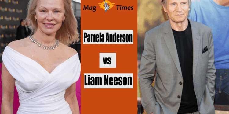 Pamela Anderson and Liam Neeson