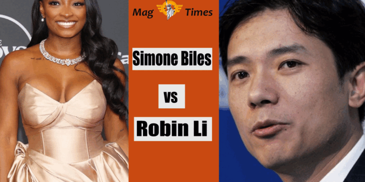 Simone Biles and Robin Li