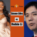 Simone Biles and Robin Li