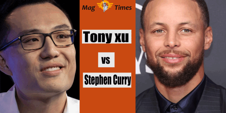 Tony xu and Stephen Curry